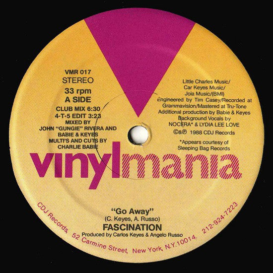 Fascination : Go Away (12")