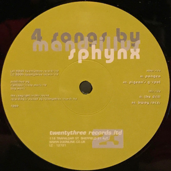 Mandrillus Sphynx : 4 Songs By Mandrillus Sphynx (12")