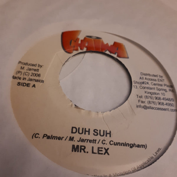 Mr. Lex* / Tornado (7) : Duh Suh / Gal Alone (7")