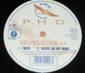 P.H.D : Satisfaction E.P. (12", EP)