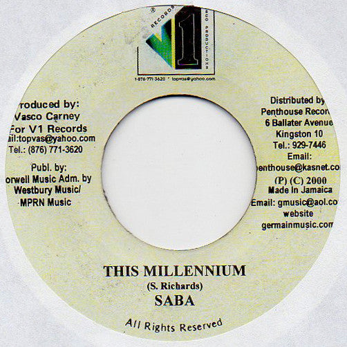 Saba* : This Millennium (7")