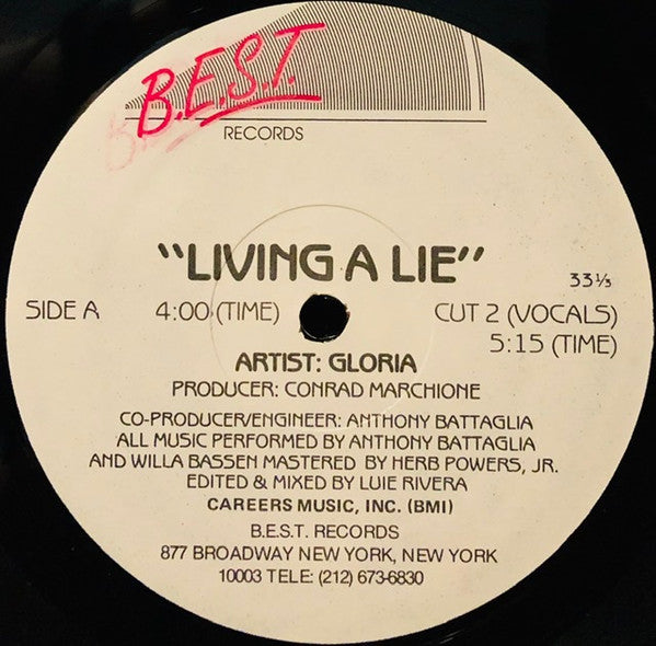Gloria (14) : Living A Lie (12")