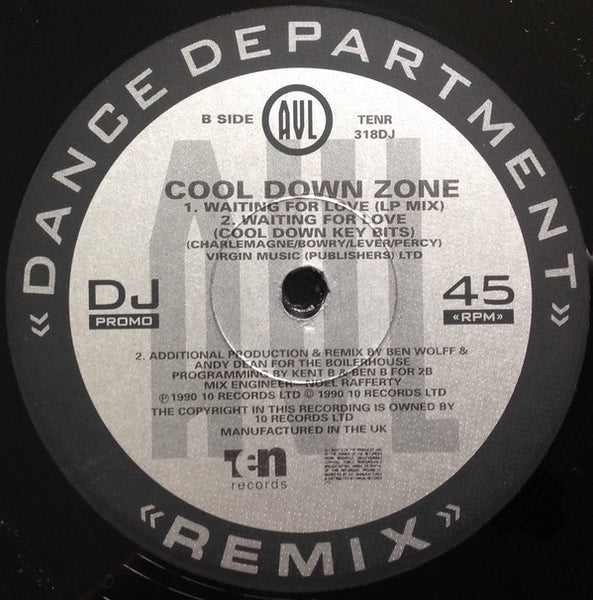 Cool Down Zone : Waiting For Love (Remix) (12", Promo)