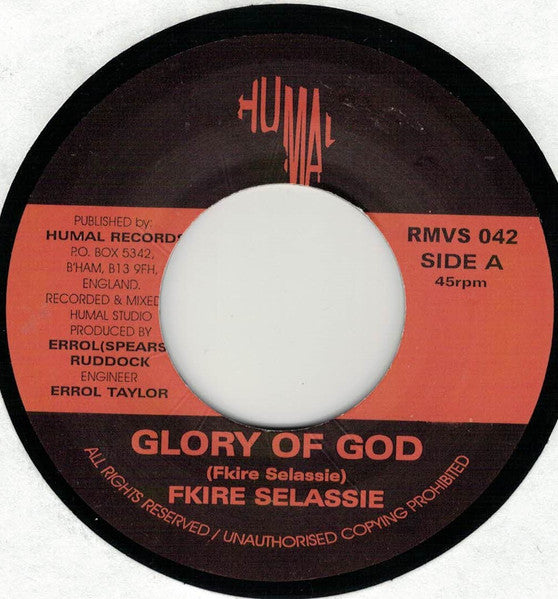 Fkire Selassie : Glory Of God (7")