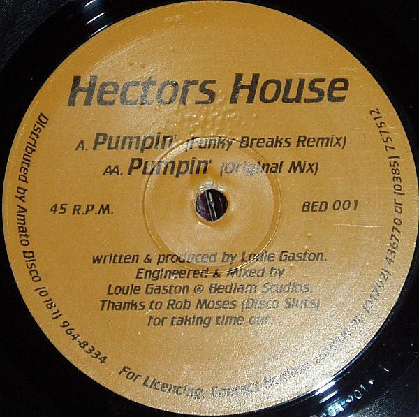 Hector's House : Pumpin' (12")