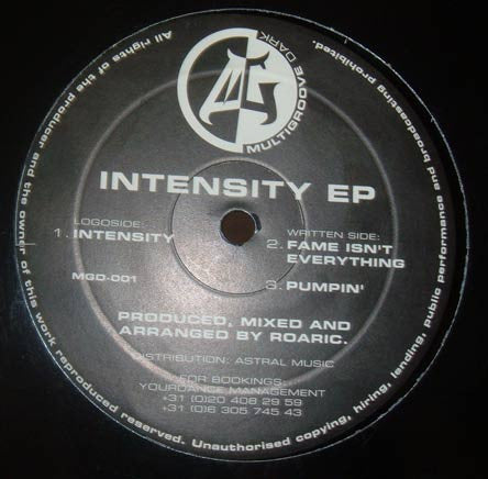 Roaric : Intensity EP (12", EP)