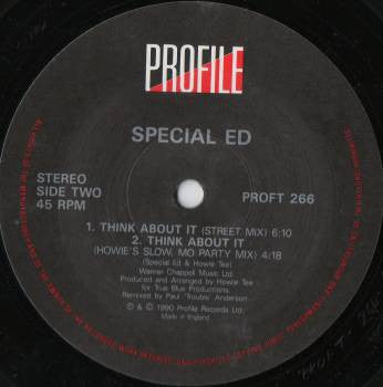 Special Ed : Think About It (Remix) (12")