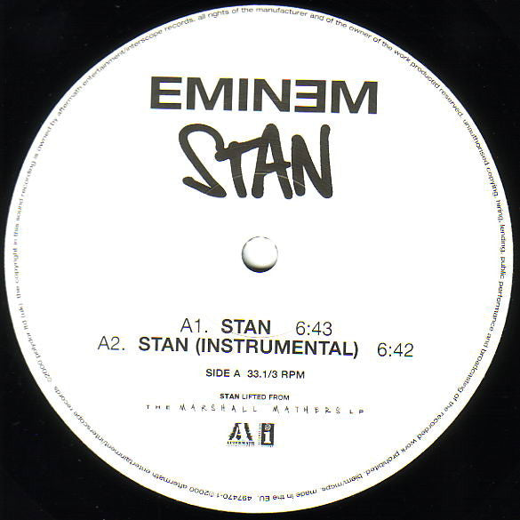 Eminem : Stan (12", Single)