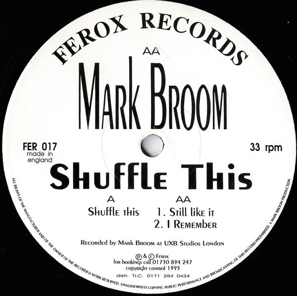 Mark Broom : Shuffle This (12")