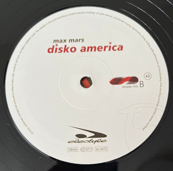 Max Mars : Disko America (12")