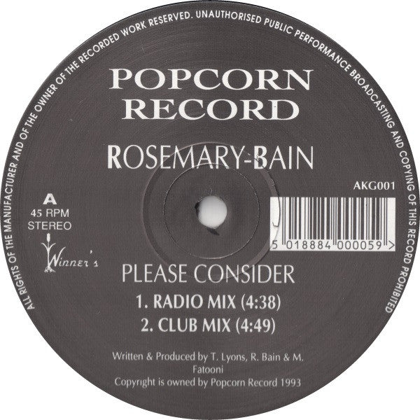 Rosemary-Bain* : Please Consider (12")
