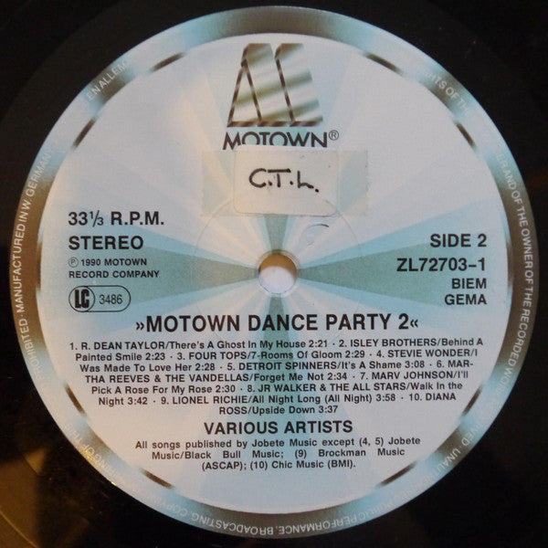 Various : Motown Dance Party 2 (2xLP, Comp, Gat)