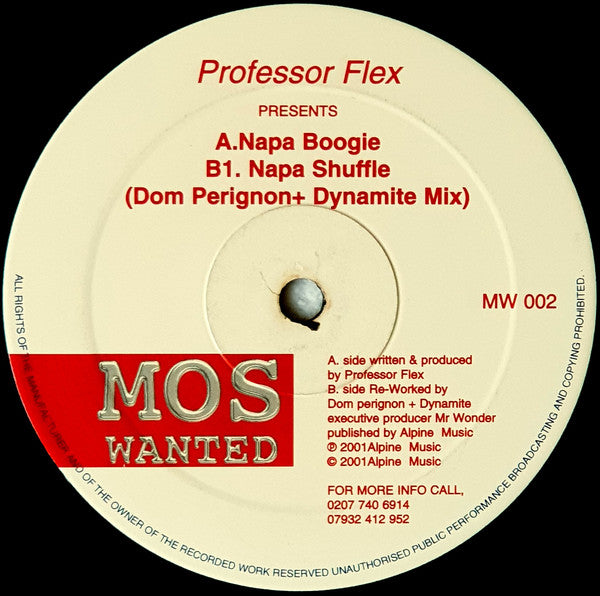 Professor Flex : Napa Boogie (12")