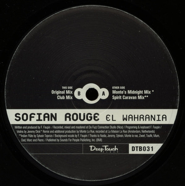 Sofian Rouge : El Wahrania (12")