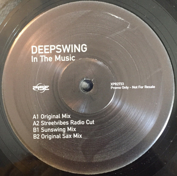Deepswing* : In The Music (12", Promo)