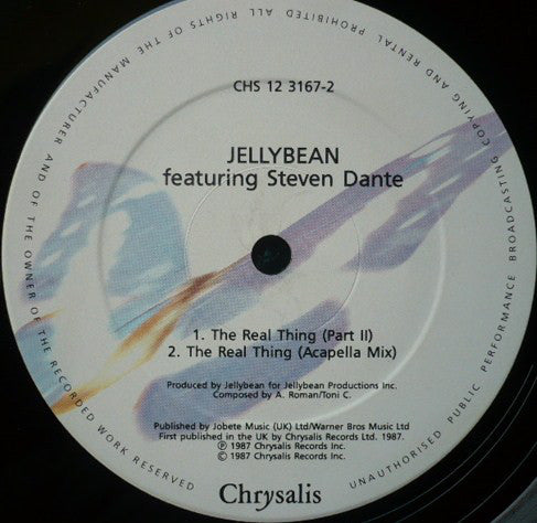 John "Jellybean" Benitez Featuring Steven Dante : The Real Thing (12")