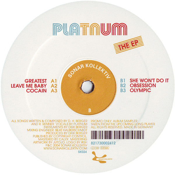 Platnum : The EP (12")