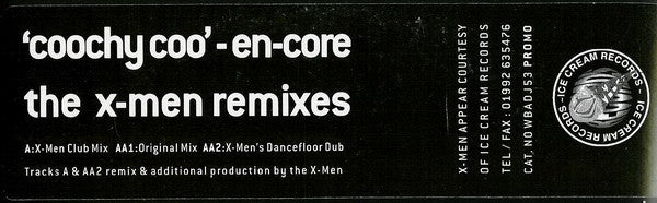 En-Core Feat. Steven Emmanuel* & Eska* : Coochy Coo (The X-Men Remixes) (12", Promo)