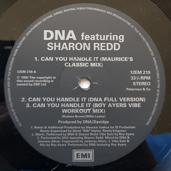 DNA Featuring Sharon Redd : Can You Handle It (12")