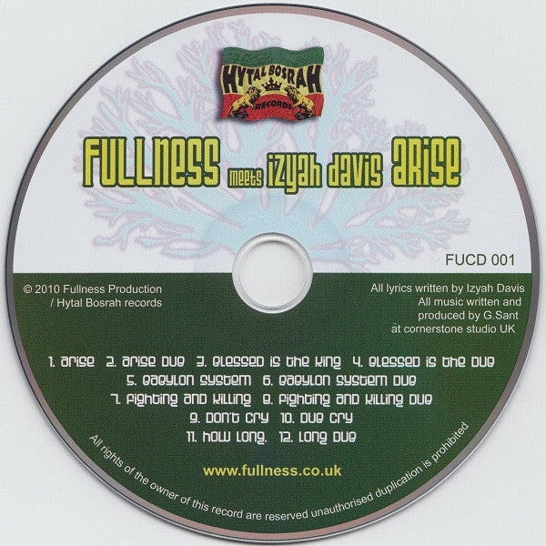 Fullness Meets Izyah Davis : Arise (CD, Album)