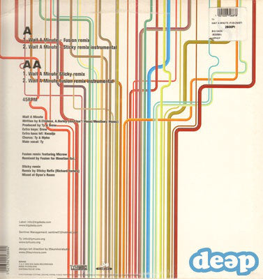 Ty : Wait A Minute (Fusion & Sticky Remix) (12")