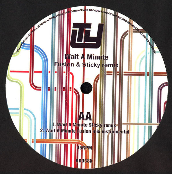 Ty : Wait A Minute (Fusion & Sticky Remix) (12")