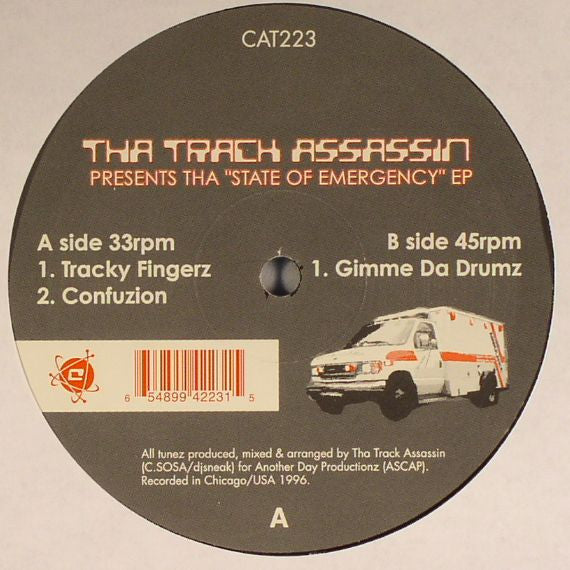 Tha Track Assassin* : State Of Emergency EP (12", EP, RE)