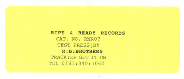 R:B:Brothers* : Get It On EP (12", EP, TP, W/Lbl)