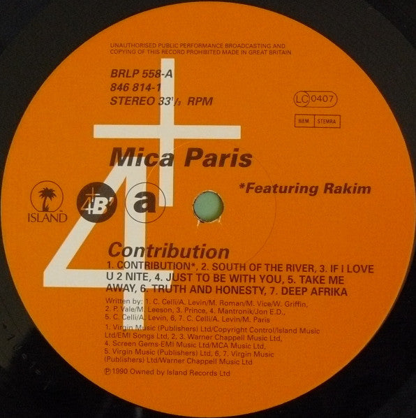 Mica Paris : Contribution (LP, Album)