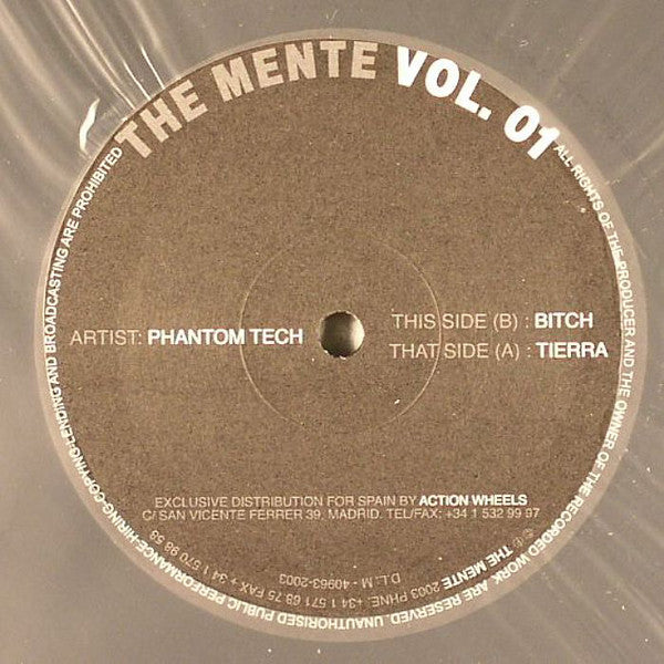 Phantom Tech : The Mente Vol. 1 (12")