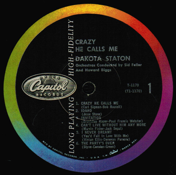 Dakota Staton : Crazy He Calls Me (LP, Album, Mono)
