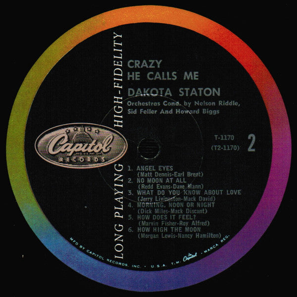 Dakota Staton : Crazy He Calls Me (LP, Album, Mono)