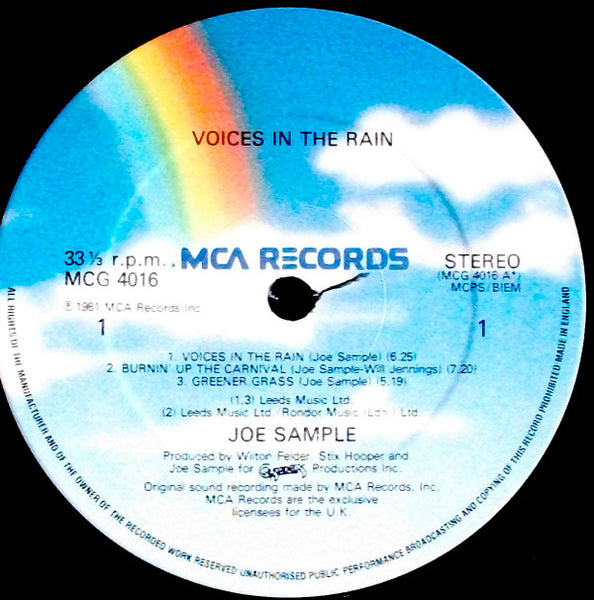 Joe Sample : Voices In The Rain (LP, Album, Gat)