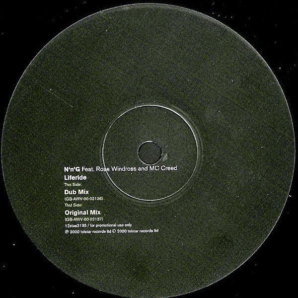 N'n'G Feat. Rose Windross And MC Creed : Liferide (12", Promo)