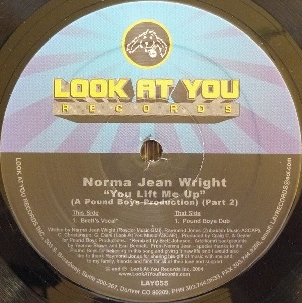 Norma Jean Wright : You Lift Me Up (Part 2) (12")