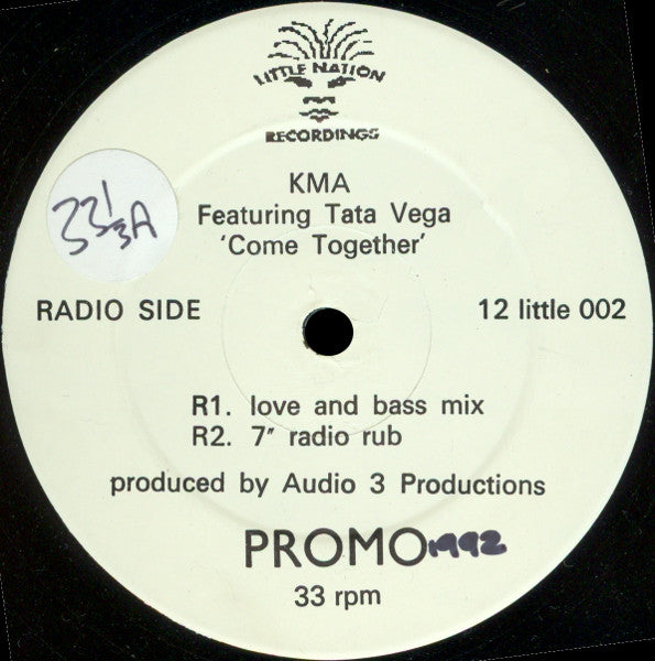 KMA Featuring Tata Vega : Come Together (12", Promo)