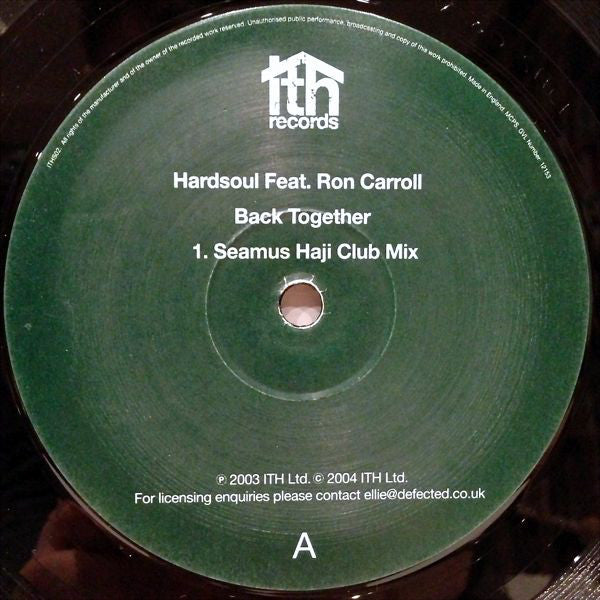 Hardsoul : Back Together (12", Dis)