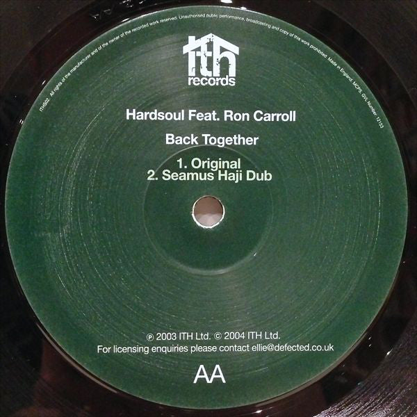 Hardsoul : Back Together (12", Dis)