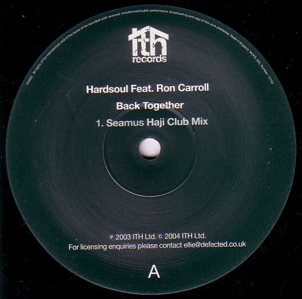 Hardsoul : Back Together (12", Dis)