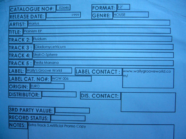 Marius* : Plainism EP (12", EP, Promo)