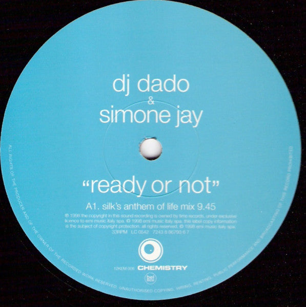 DJ Dado & Simone Jay : Ready Or Not (12")