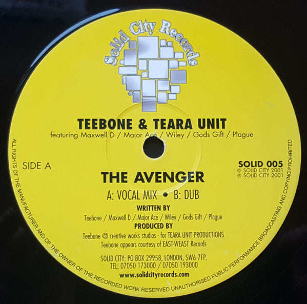 Teebone & Teara Unit Featuring Maxwell D / Major Ace / Wiley (2) / Gods Gift* / Plague : The Avenger (12")