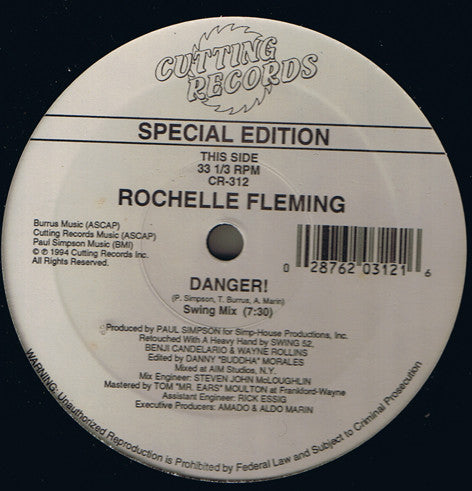 Rochelle Fleming : Danger! (The Swing 52 Remixes) (12", S/Edition)
