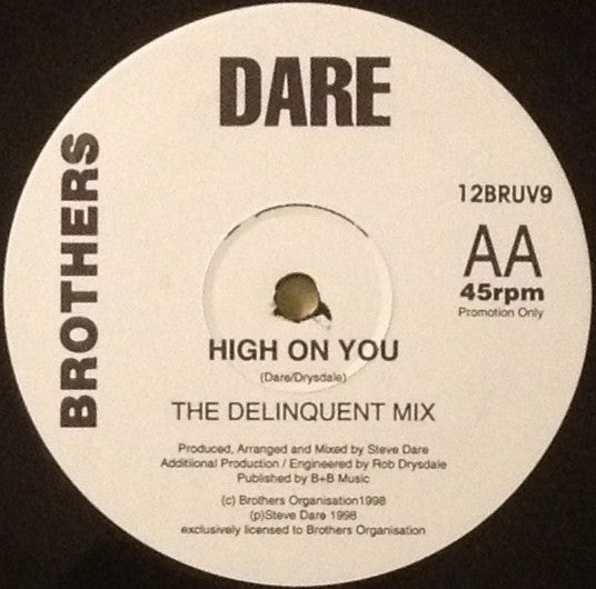 Dare* : High On You (12")