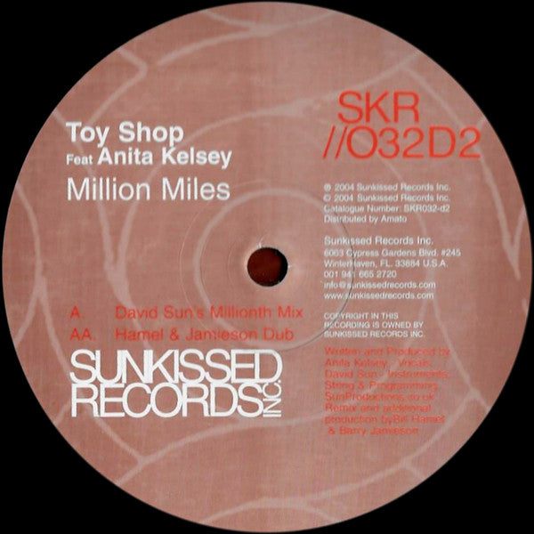 Toy Shop Feat. Anita Kelsey : Million Miles (12", Dis)