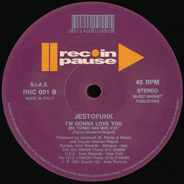 Jestofunk : I'm Gonna Love You (12")