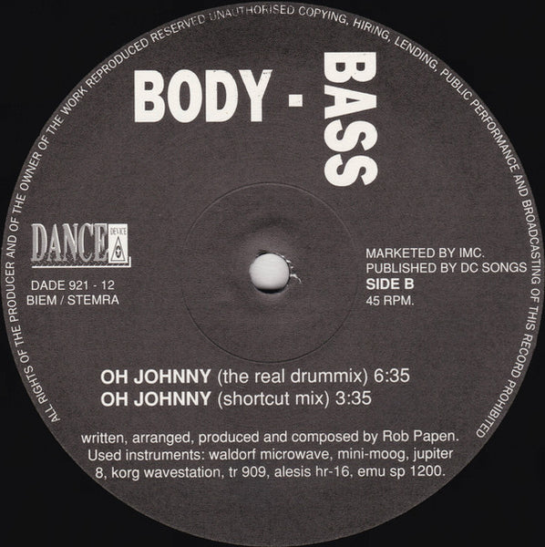 Body Bass : Echoes Of Johnny / Oh Johnny (12", Maxi)