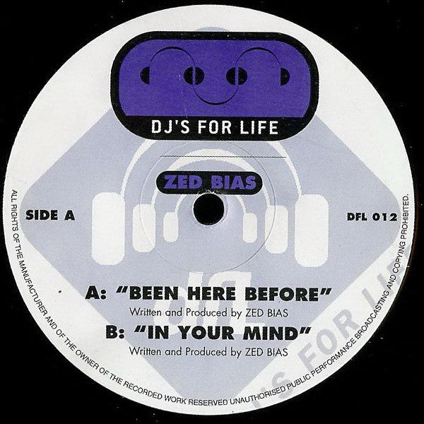 Zed Bias : Been Here Before / In Your Mind (12", Pur)