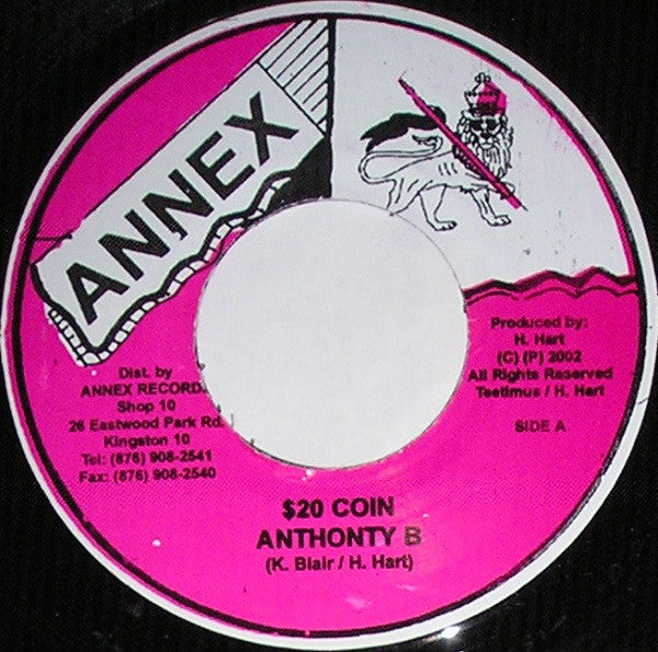 Anthony B : $20 Coin (7")