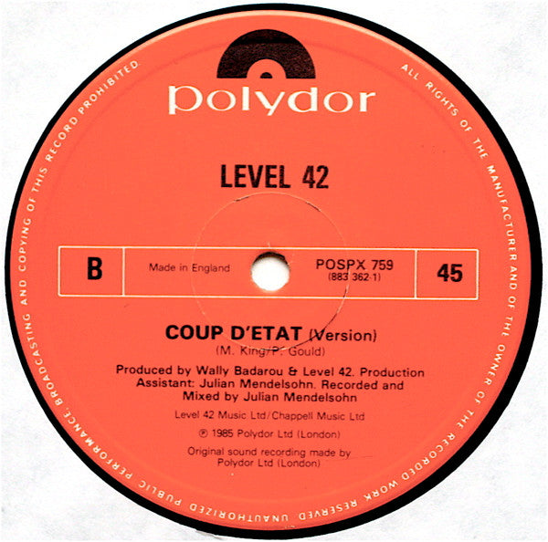 Level 42 : Something About You (Sisa Mix) (12", Single, Art)
